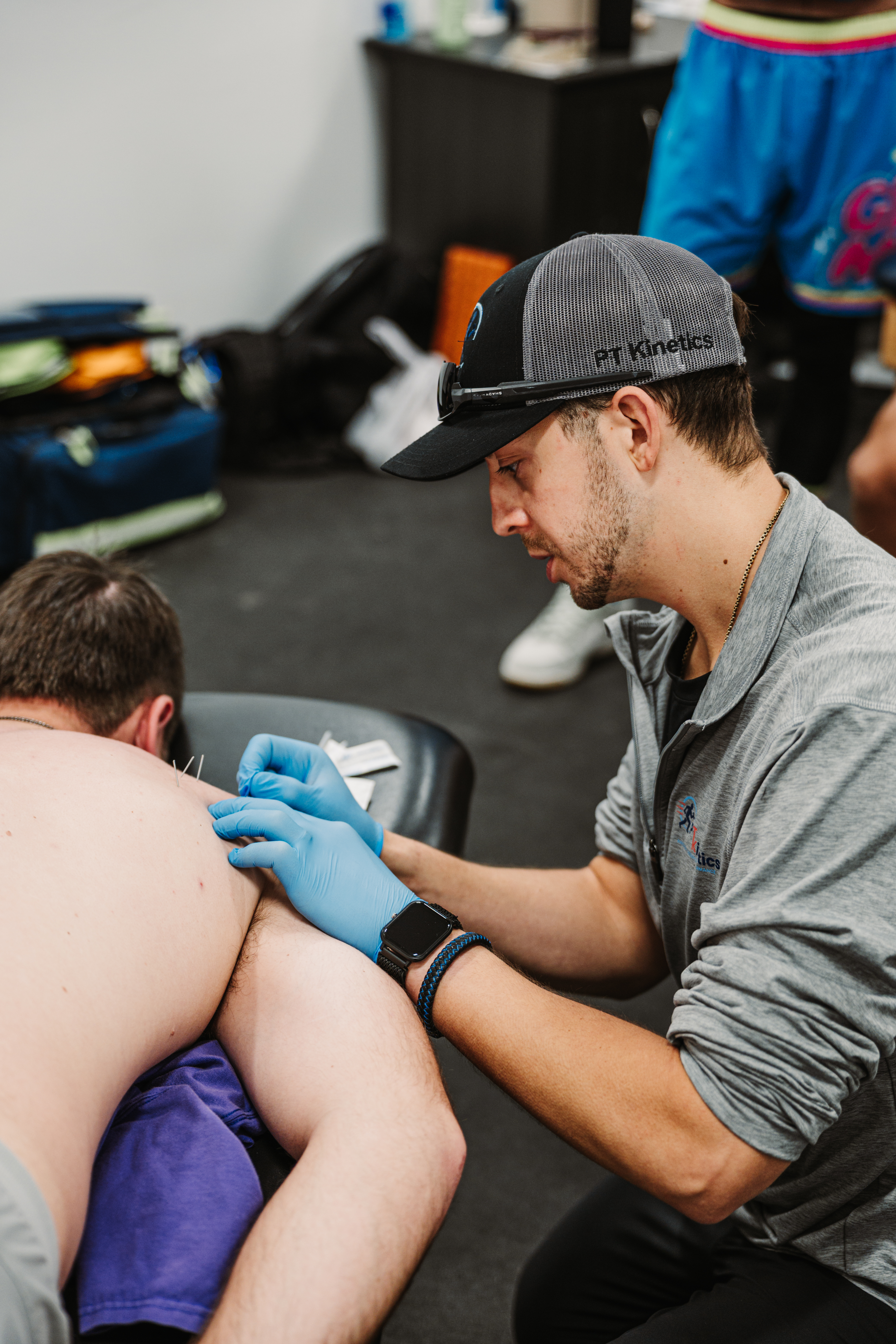 Dr. Kostello performing dry needling